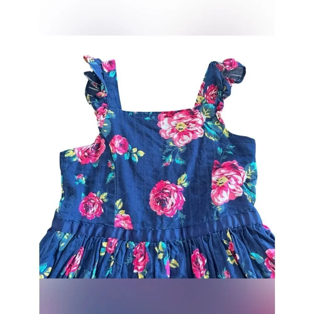 Zunie Girl Floral Sleeveless Ruffle Dress
